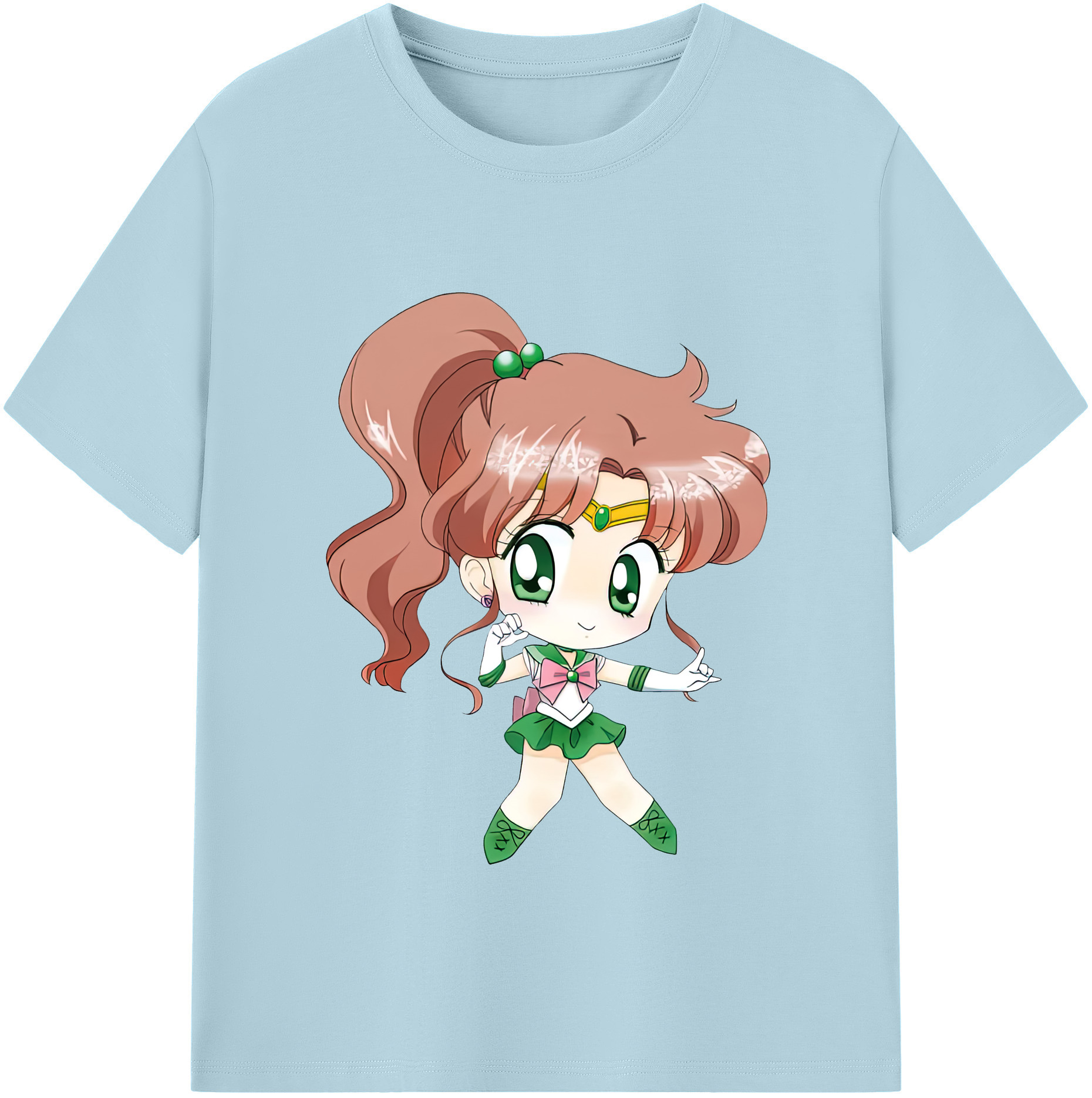 （画像用） 美少女戦士セーラームーン 木野 まこと きの まこと Sailor Moon Kino Makoto （セーラージュピター；Sailor Jupiter） 綿100％半袖Tシャツ（フロントプリント）